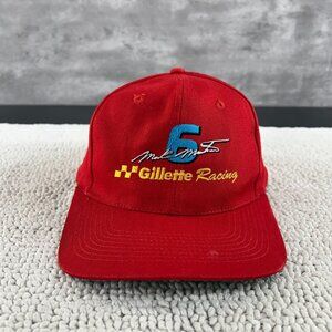 Vintage Mark Martin Snapback Hat OSFA Gillette Racing Nascar Cap Embroidered